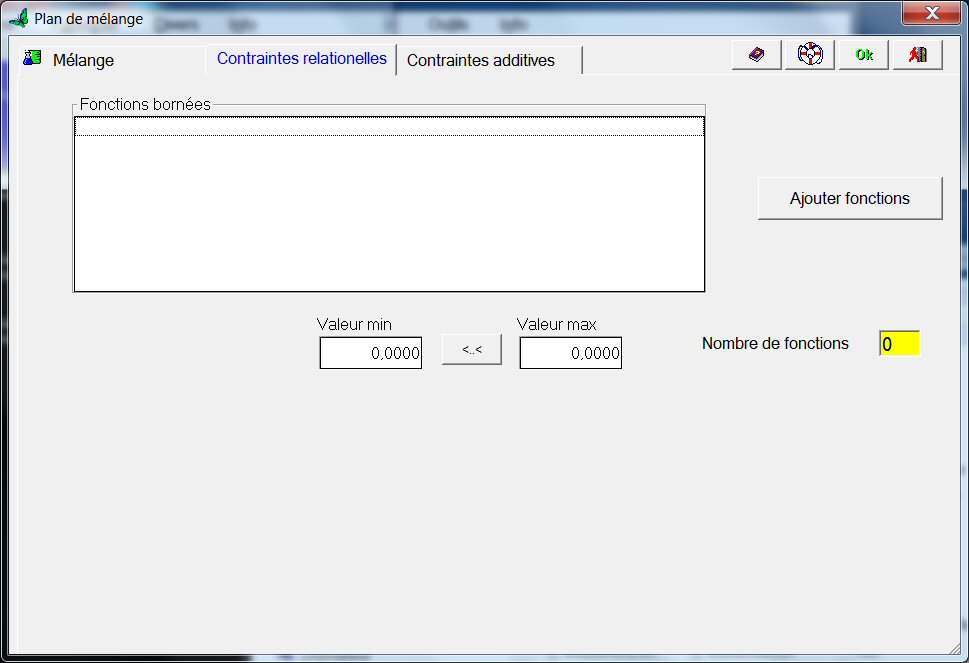 plan de mélange CORICO: contraintes relationnelles
