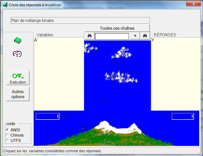 Plan de mélange binaire, choisir la réponse