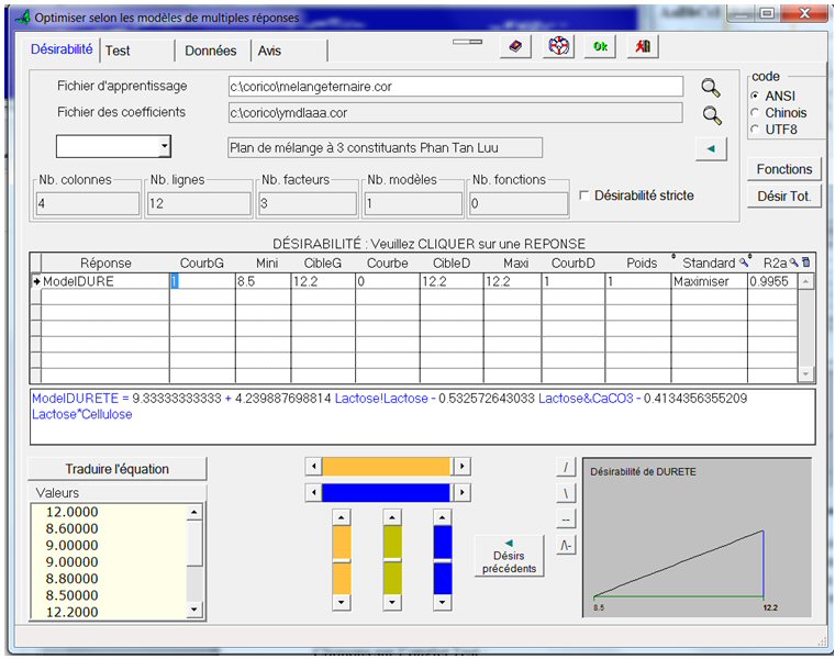 mélange ternaire, solveur
