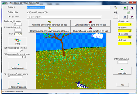Menu Outils Importer